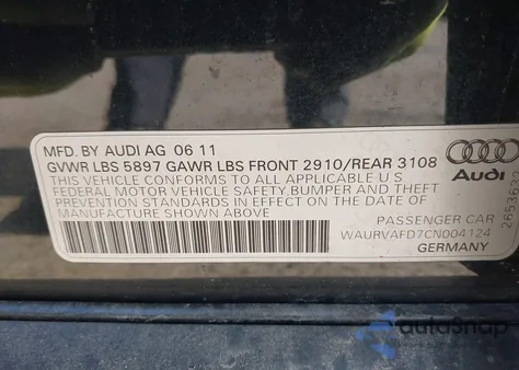 2012 Audi A8 L 4.2 z USA, uszkodzony, nr VIN WAURVAFD7CN004124